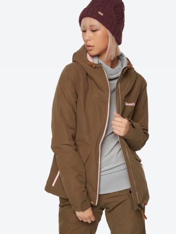 Bench Waterproof Jacket With Coloured Lining Brown | StreetO